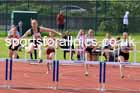 Womens Under-17s 300 metres Hurdles, 2023 North Eastern Track and Field Champs., Middlesbrough Sports Village, Middlesbrough. Photo: David T. Hewitson/Sports for All Pics